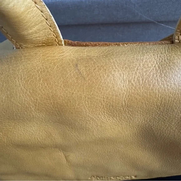 American Leather Co Yellow Bookbag - Picture 5 of 6